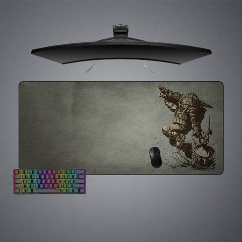 Bioshock Big Daddy Design XXL Size Gamer Mouse Pad, Computer Desk Mat