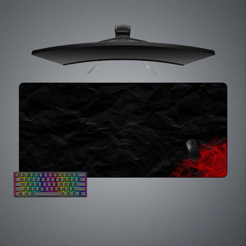 Black & Red Wrinkles Design XL Size Gamer Mouse Pad