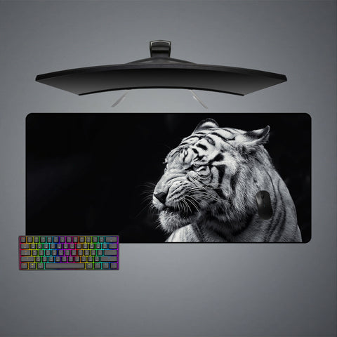 Black & White Tiger Design XL Size Gaming Mouse Pad