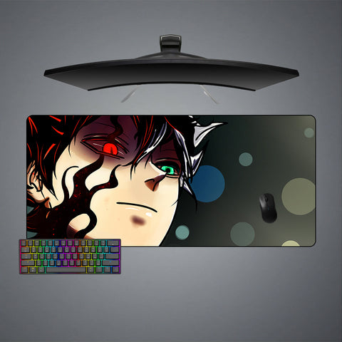 Black Clover Asta Face Design XXL Size Gamer Mouse Pad, Computer Desk Mat