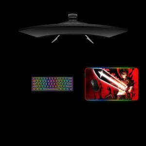 Asta Sword Design Medium Size RGB Illuminated Gaming Mouse Pad