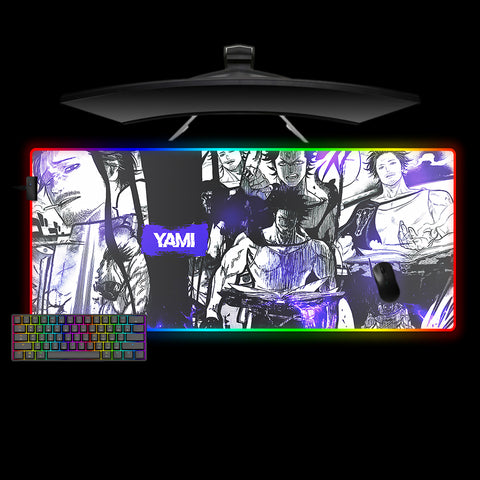 Yami Drawing Design XL Size RGB Illuminated Gaming Mouse Pad