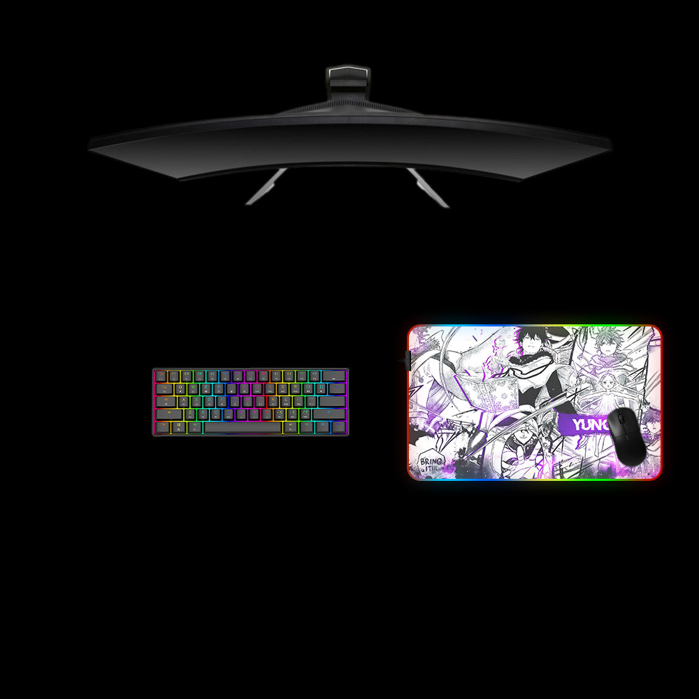 Yuno Drawing Design Medium Size RGB Lit Gamer Mouse Pad