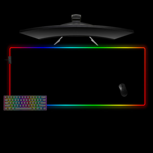 Black Color Large Size RGB Illuminated Gaming Mouse Pad, Computer Desk Mat