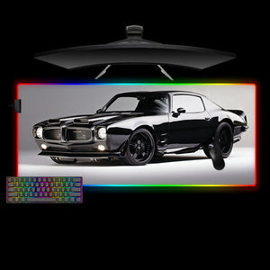 Black Firebird Design XXL Size RGB Lit Gaming Mouse Pad