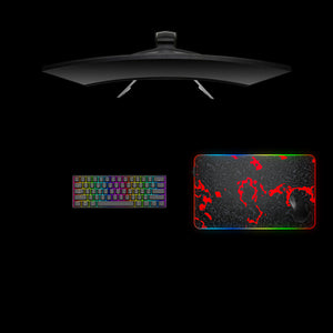 Black, Gray, Red Camouflage Design M Size RGB Mousepad