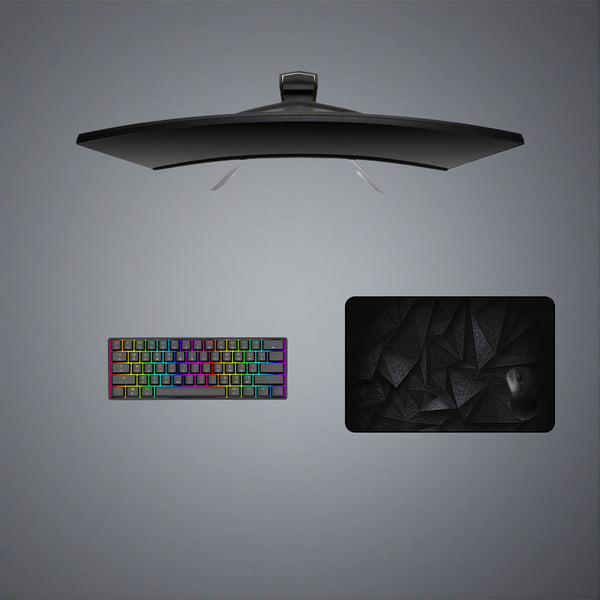 Black Shards Texture Design Medium Size Gaming Mouse Pad, Computer Desk Mat