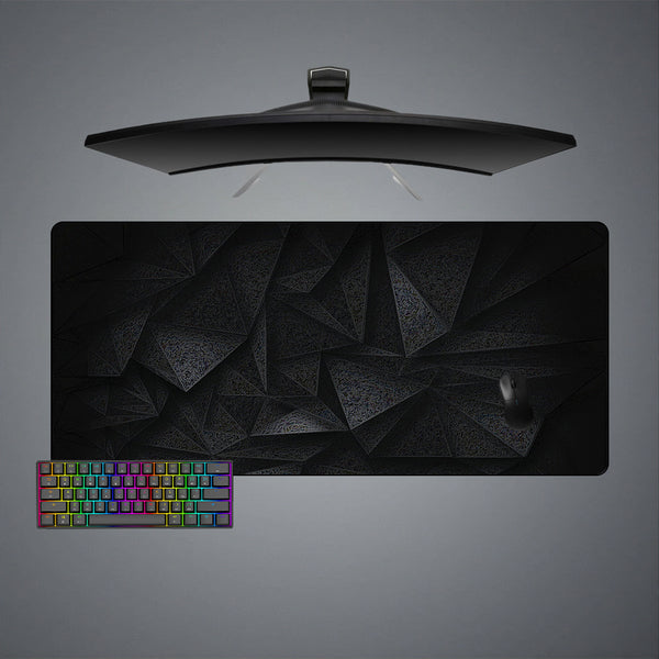 Black Shards Texture Design XXL Size Gaming Mouse Pad, Computer Desk Mat