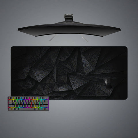 Black Shards Texture Design XXL Size Gaming Mouse Pad, Computer Desk Mat