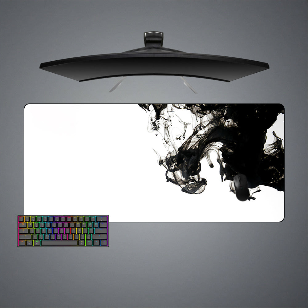 XXL size gamer mousepad with Black Smoke printed design