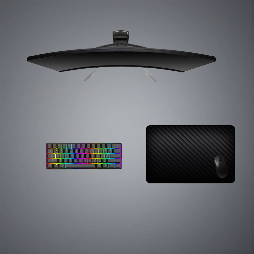 Black Stripes Design M Size Gamer Mousepad