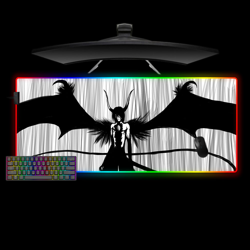 Bleach Ulquiorra Drawing Design XL Size RGB Gaming Mouse Pad, Computer Desk Mat