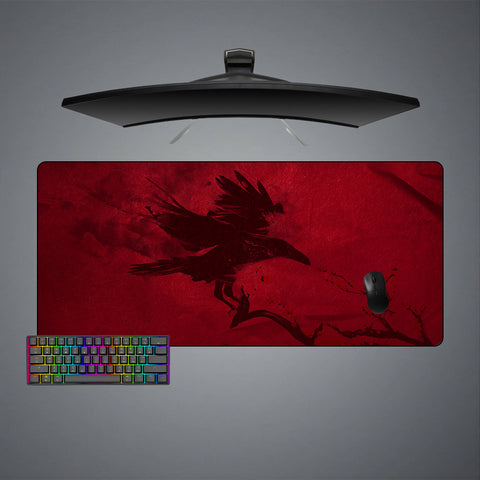 Blood Raven Design XXL Size Gamer Mouse Pad, Computer Desk Mat