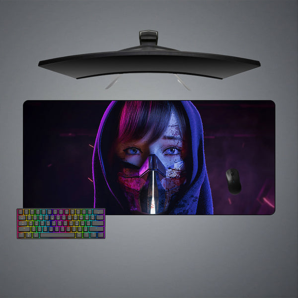 Bloody Masked Girl Design XXL Size Gaming Mousepad