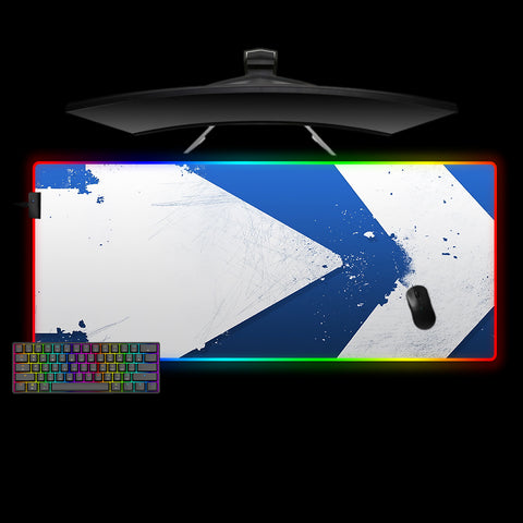 Blue Arrow Design Large Size RGB Lit Gamer Mouse Pad