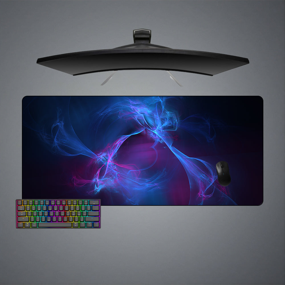 Blue Bending Light Design XL Size Gamer Mouse Pad