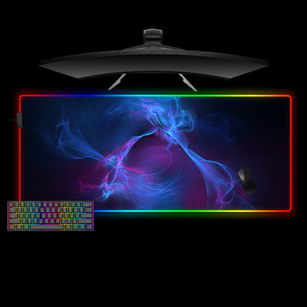 Blue Bending Light Design XL Size RGB Lights Gamer Mouse Pad