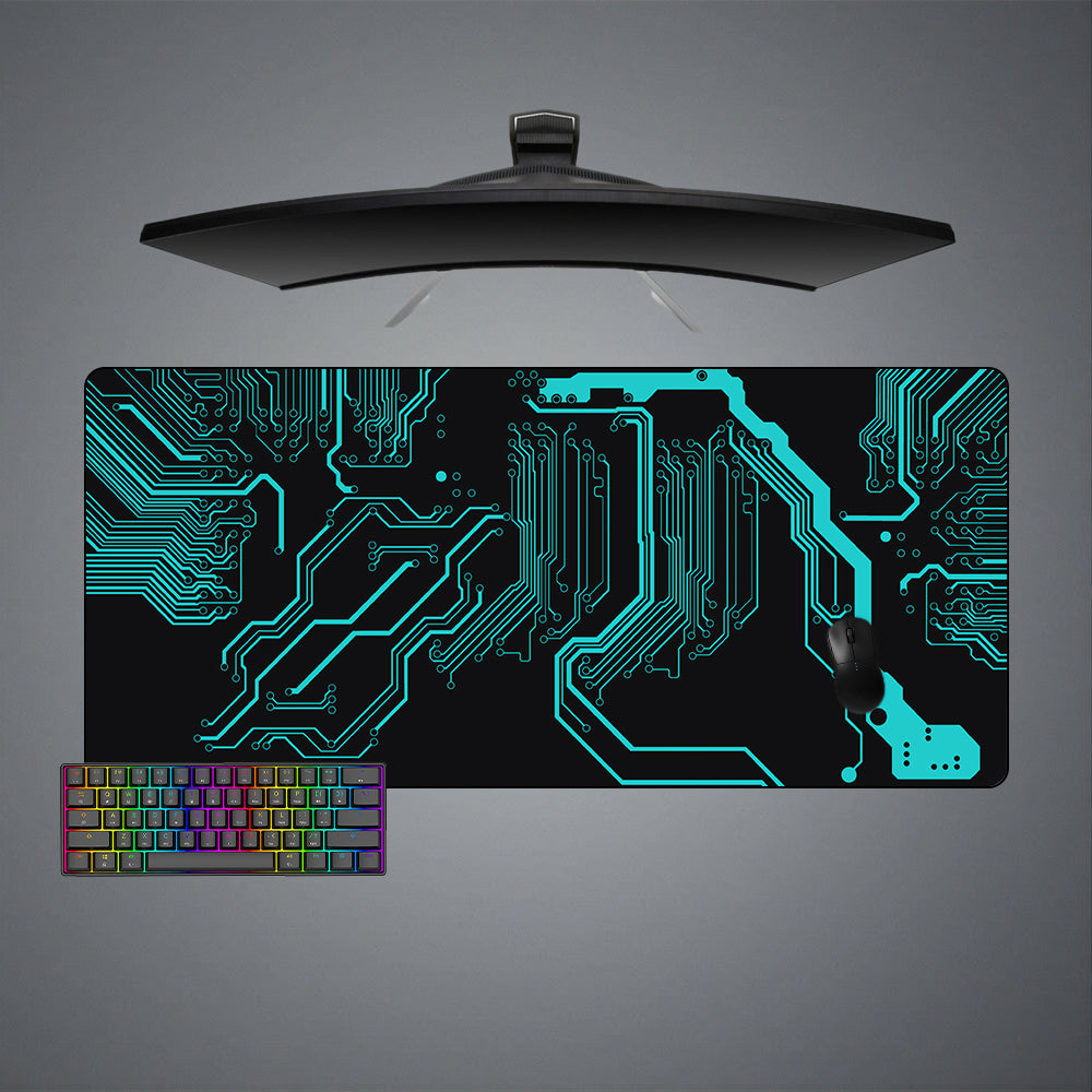 Blue Circuit Design XXL Size Gamer Mouse Pad
