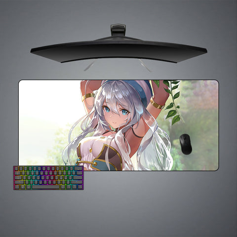 Blue Eyed Girl Design XXL Size Gamer Mouse Pad