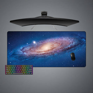 Blue Galaxy Design XL Size Gamer Mouse Pad, Computer Desk Mat