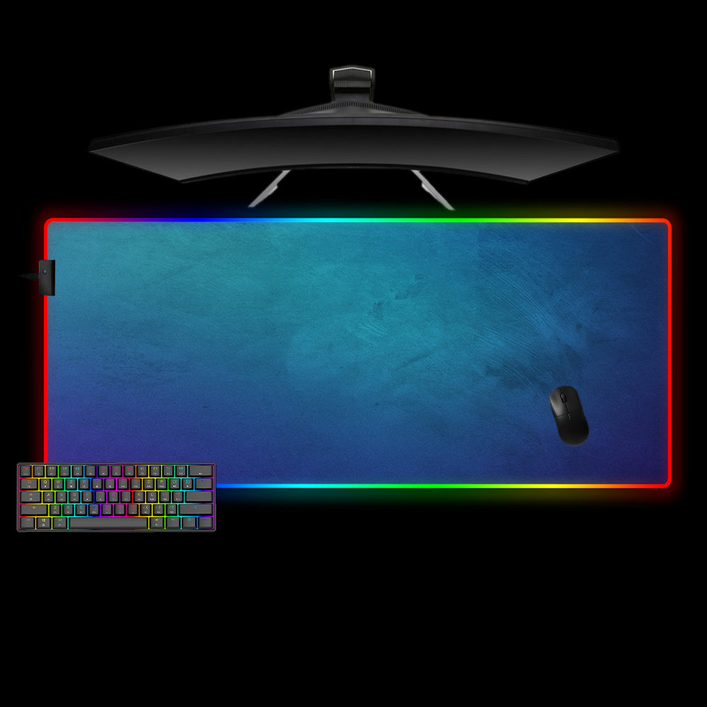 Blue Paint Texture Design XXL Size RGB Lighting Gaming Mouse Pad