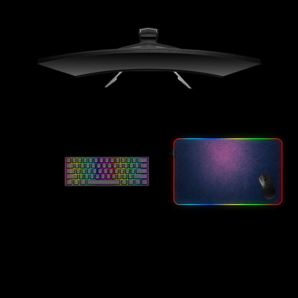 Blue, Purple Gradient Design Medium Size RGB Light Gaming Mouse Pad