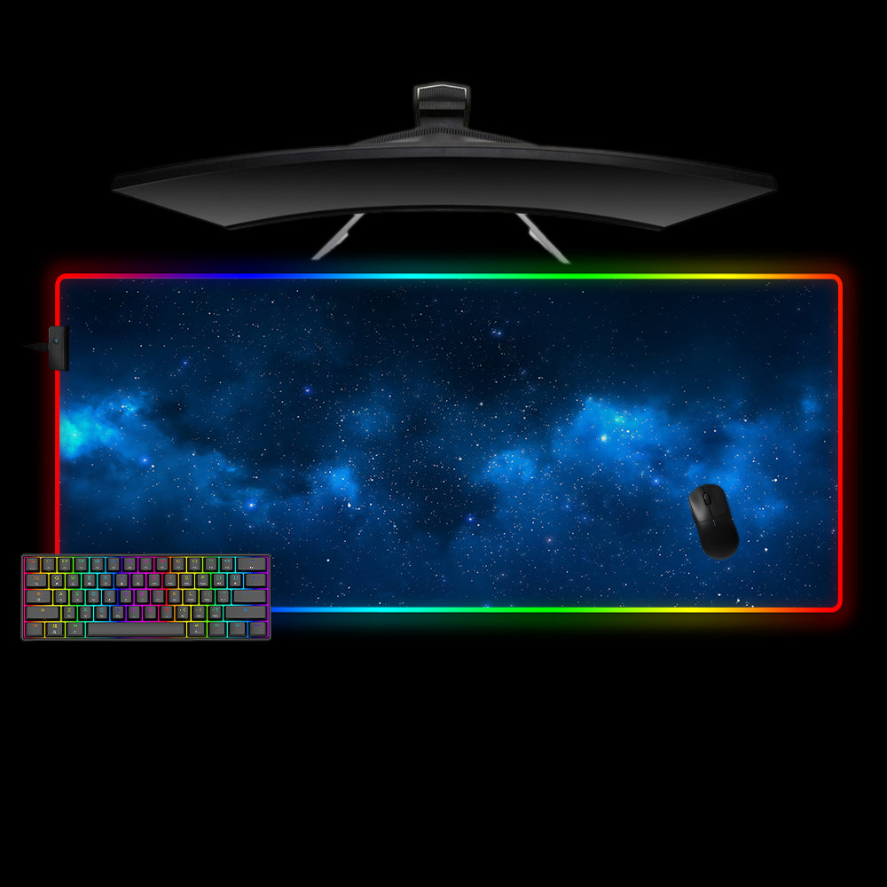 Blue Space Design Gaming RGB Mouse Pad, Computer Desk Mat