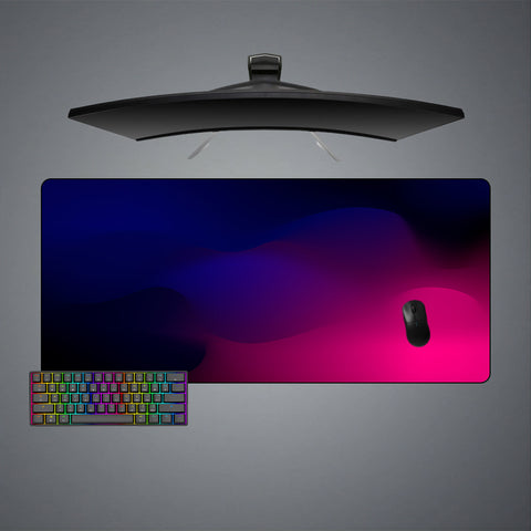 Blue to Magenta Gradient Waves Design XL Size Gamer Mouse Pad