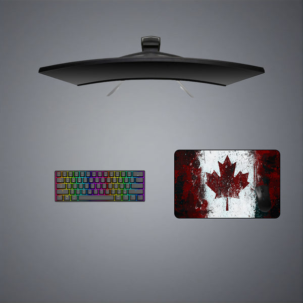 Canada Flag Splash Paint Design Medium Size Gaming Mouse Pad