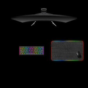 Carbon Fiber Design Medium Size RGB Light Gamer Mouse Pad