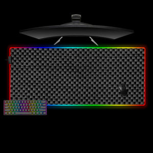 Carbon Fiber Design XXL Size RGB Light Gamer Mouse Pad