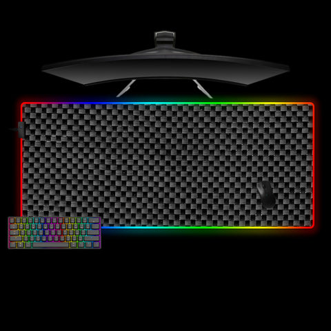Carbon Fiber Design XXL Size RGB Light Gamer Mouse Pad