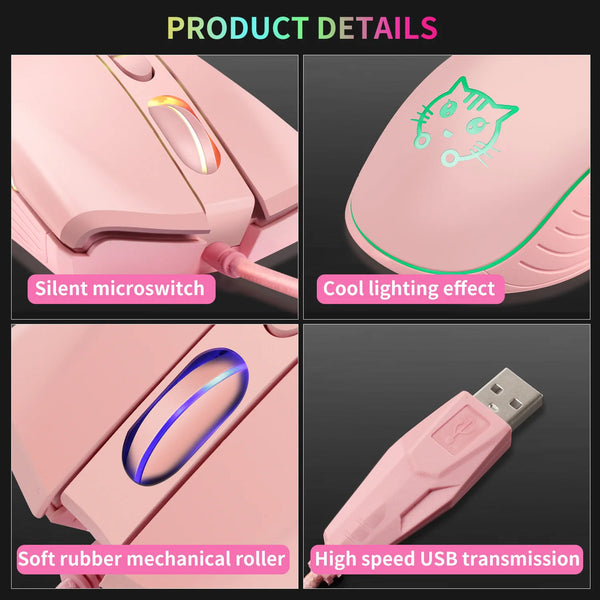 Catto USB Wired Gaming Mouse Backlit 2400 DPI Product Detail