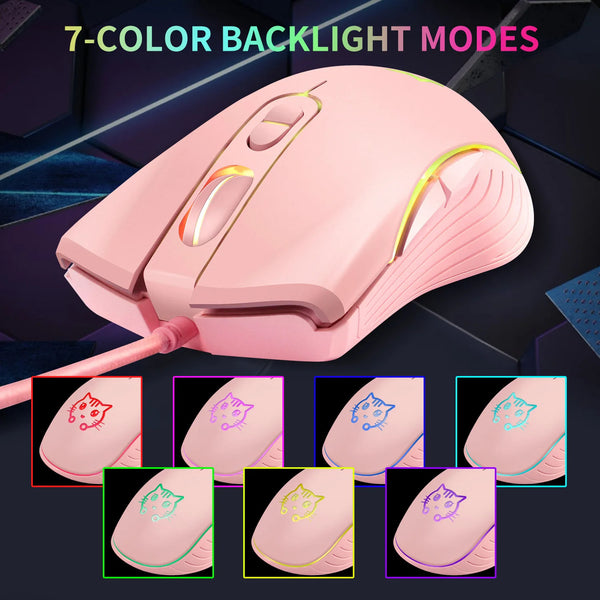 Catto USB Wired Gaming Mouse Backlit Modes