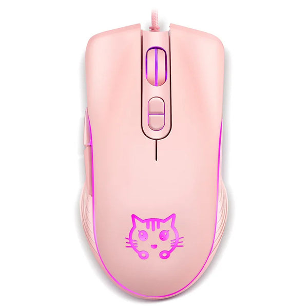 Catto USB Wired Gaming Mouse Backlit 2400 DPI Pink Color
