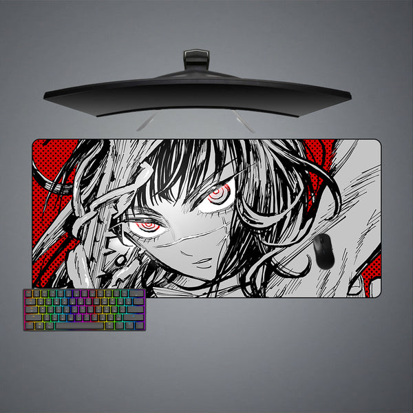 Chainsaw Man Asa Mitaka Design XL Size Gamer Mouse Pad, Computer Desk Mat