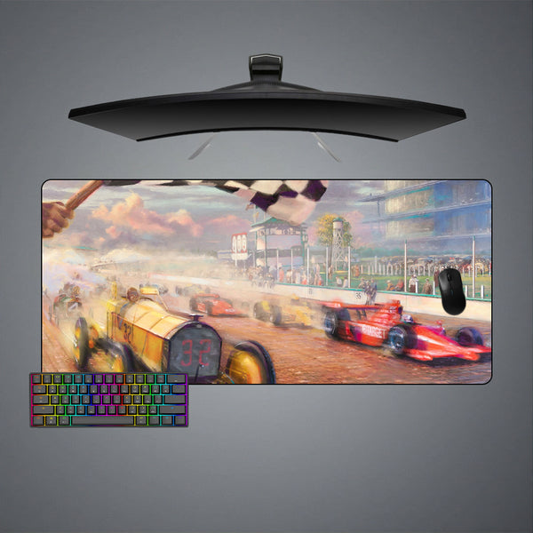 Checkered Flag Design XL Size Gamer Mouse Pad, Computer Desk Mat