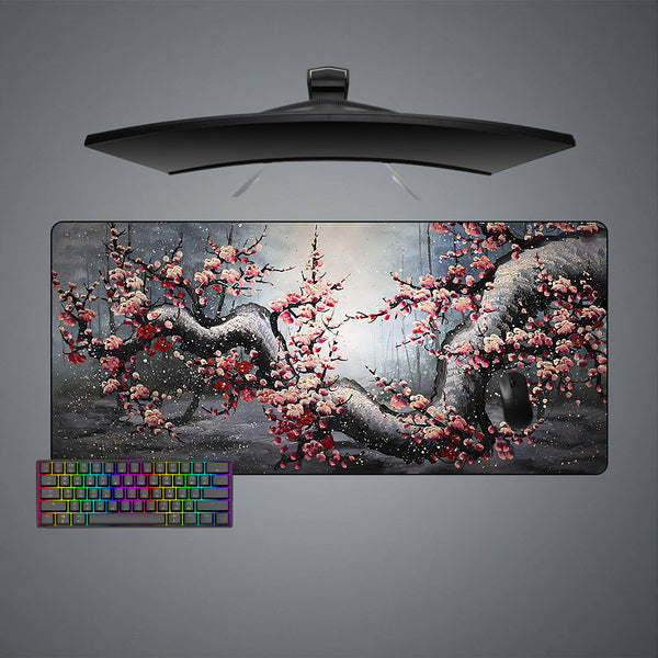Cherry Blossom Branch Design XL Size Gaming Mouse Pad, Computer Desk Mat