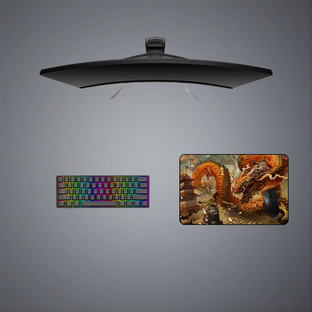 Chinese Style Dragon Design Medium Size Gamer Mouse Pad, Computer Desk Mat