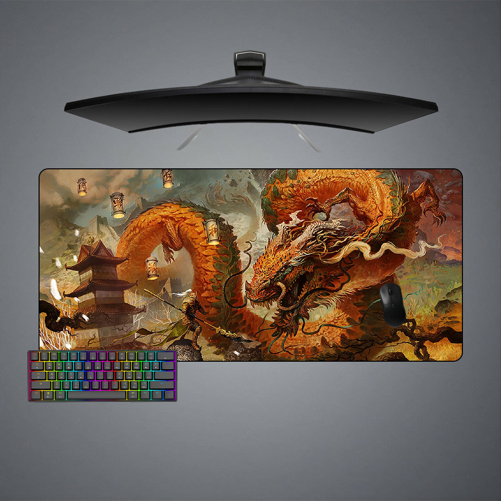 Chinese Style Dragon Design XL Size Gamer Mouse Pad, Computer Desk Mat