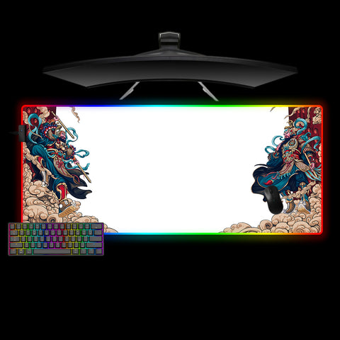 Chinese Style Gods Design XXL Size RGB Lit Gaming Mousepad