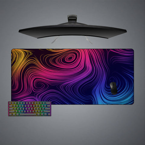 Color Cyclone Design Extra Large Size Gaming Mouse Pad, Computer Desk Mat