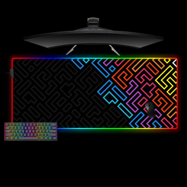 Color Shapes Design XL Size RGB Lighting Gaming Mouse Pad