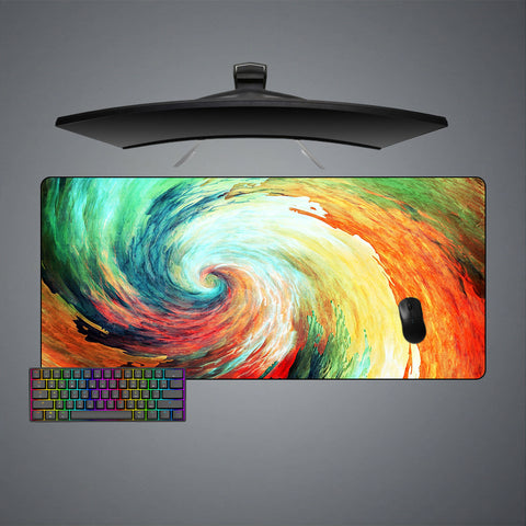 Color Swirl Design XL Size Gaming Mouse Pad, Computer Desk Mat