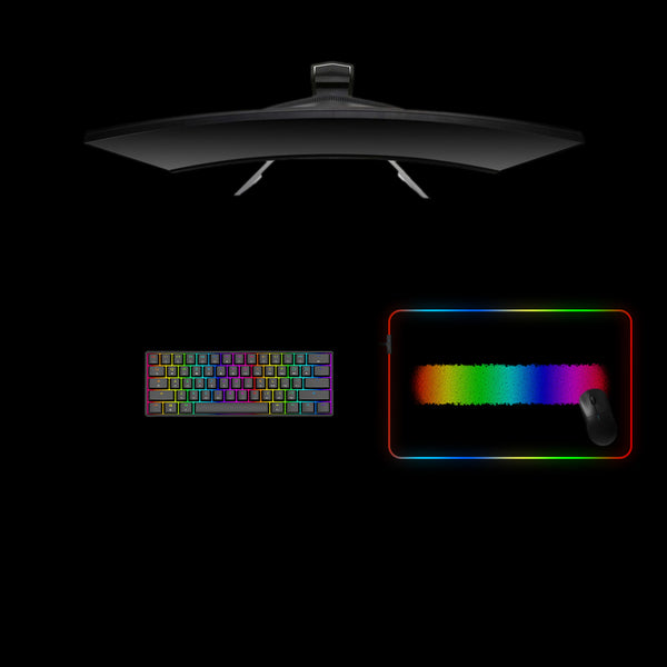 Colorful Brush Line Design Medium Size RGB Light Gaming Mouse Pad