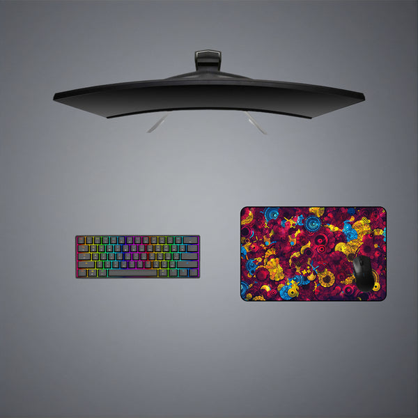 Medium size gaming mousepad with Colorful Fractals printed design