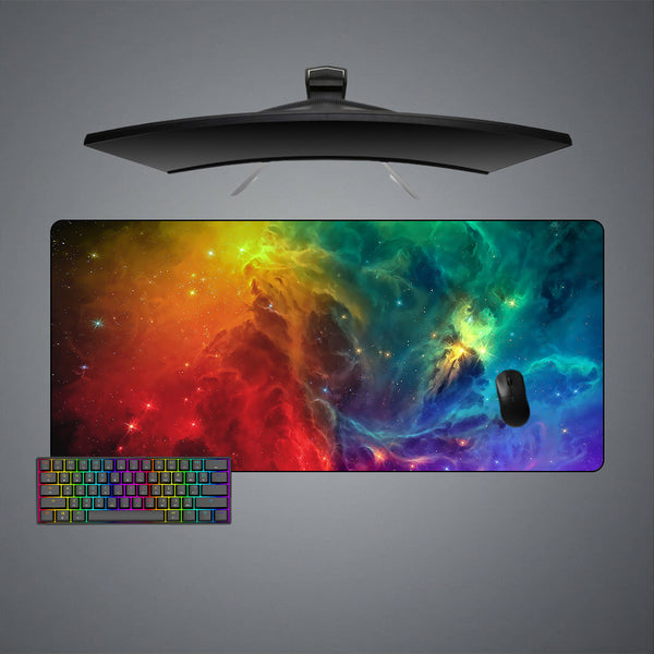Colorful Galaxy Design Large Size Gaming Mouse Pad