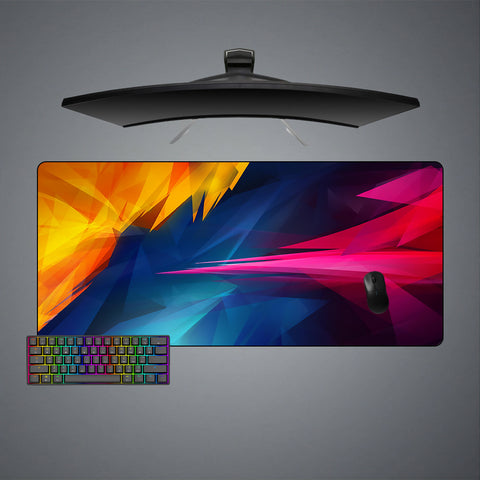 Colorful Shards Design XL Size Gaming Mouse Pad
