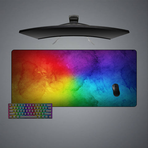 Colorful Watercolor Design XXL Size Gamer Mouse Pad