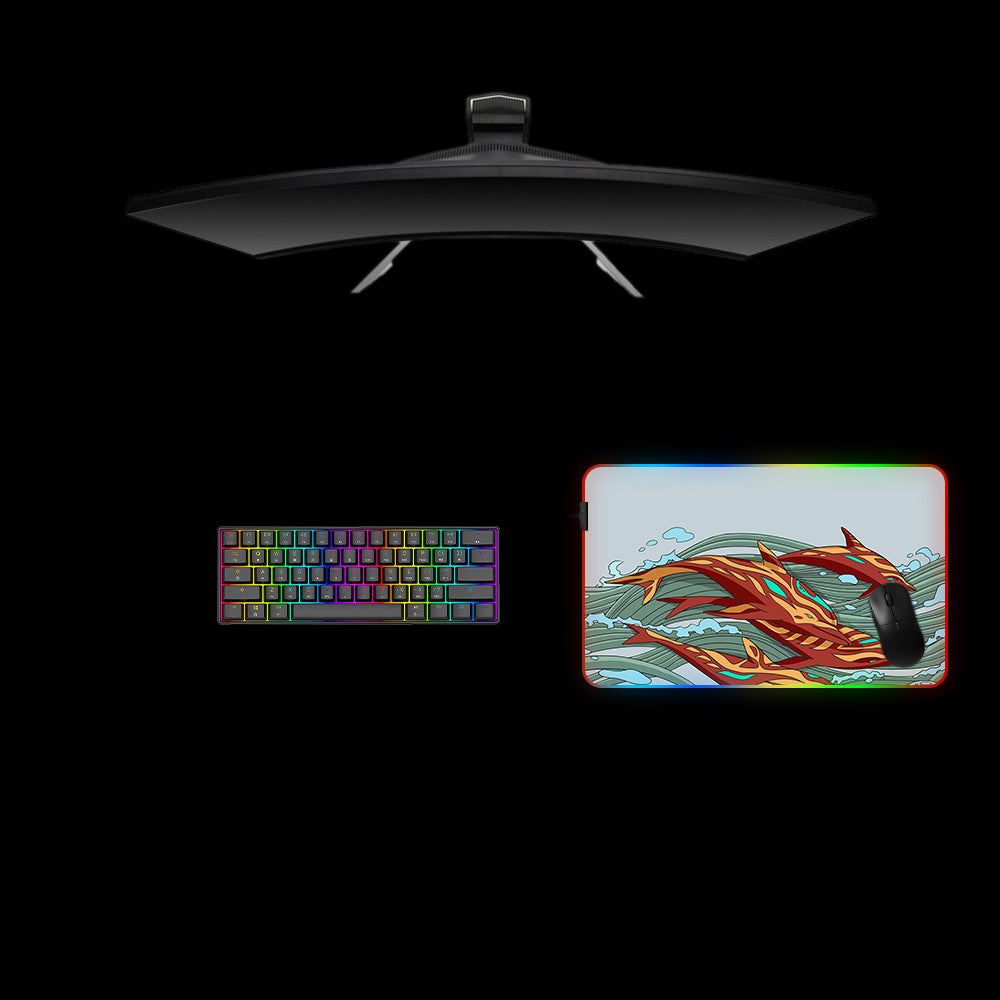 CSGO Aquamarine Revenge Design Medium Size RGB Lighting Gamer Mouse Pad, Computer Desk Mat